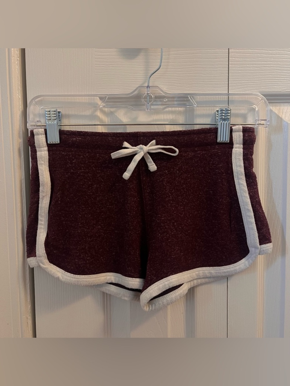 Aeropostale Women’s Maroon Lounge Shorts with White Trim